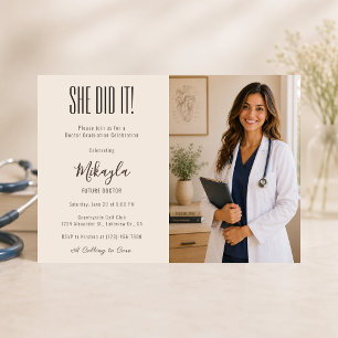 Invitation photo élégante pour docteur