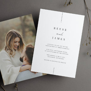 Invitation Photo en ligne   Mariage minimaliste moderne