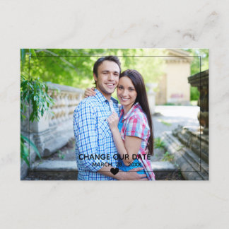 Invitation Photo encadrée mince - 3x5 Modifier notre date