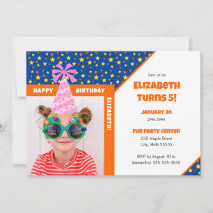 Invitation Photo Enfant personnalisée Joyeux Casquette rose a