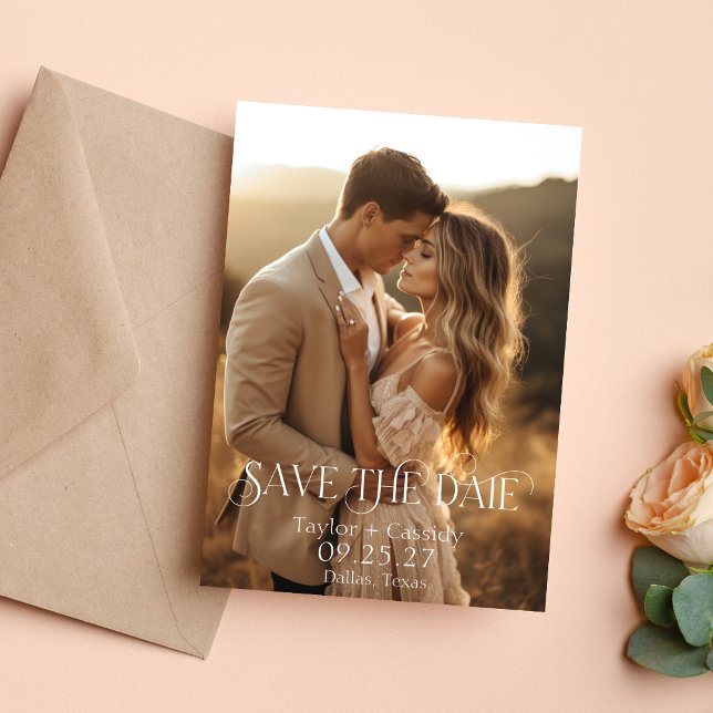 Invitation Photo Enregistrer La Date Annonce (Créateur téléchargé)