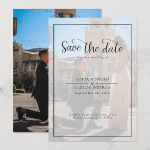 Invitation Photo Enregistrer le Mariage Date