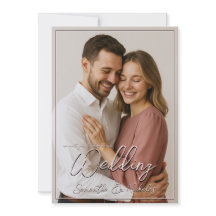 Photo et calligraphie Mariage minimaliste double f