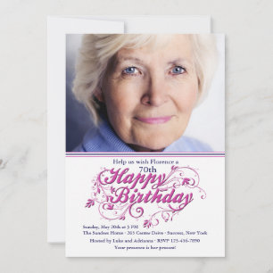 Invitation photo Fancy Anniversaire