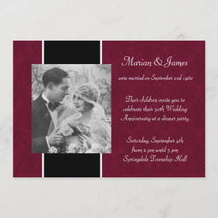 Invitation Photo Fête d'anniversaire de mariage de 50 ans