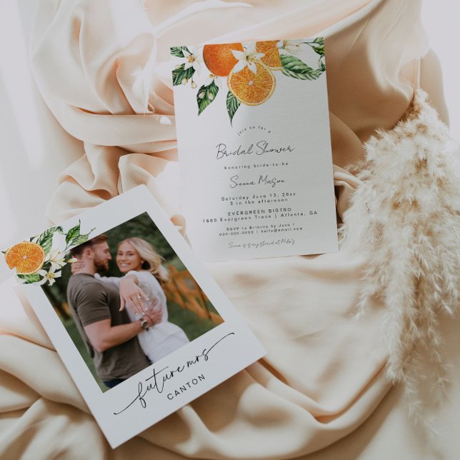 Invitation Photo Fête des mariées Citrus (Créateur téléchargé)