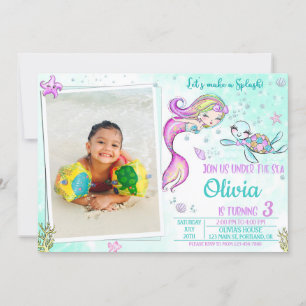 Invitation Photo Fête d'invitation à l'anniversaire de la Sir