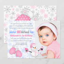 Photo Fille d'hiver ONEderland fête d'anniversaire
