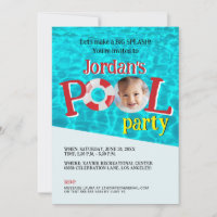 Photo fille personnalisée Anniversaire Piscine Par
