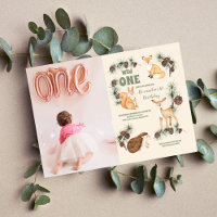 Photo Fille Woodland Animaux 1er anniversaire