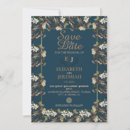Invitation Photo Floral Chic Wedding Enregistrer la date Invi