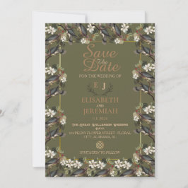 Invitation Photo Floral Chic Wedding Enregistrer la date Invi