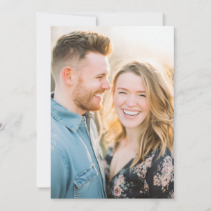 Invitation Photo Floral Pastel Romantique