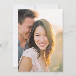 Invitation Photo floral pastel serein
