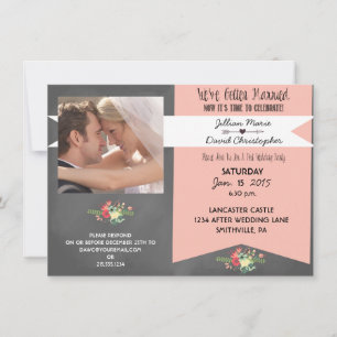 Invitation Photo Florale après l'invitation du mariage