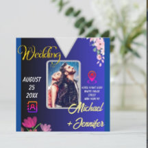 Photo florale minimaliste moderne QR Code Mariage