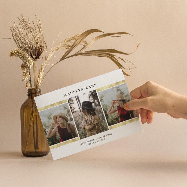 Invitation Photo Gold Foil 2023 Graduation (Créateur téléchargé)