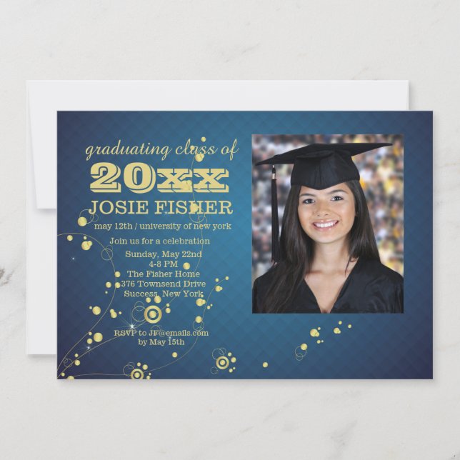 Invitation photo Golden Tendrils (Devant)