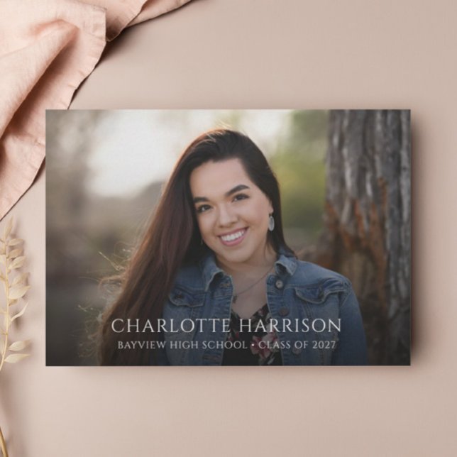 Invitation Photo Graduation Party Bohemian Floral (Créateur téléchargé)