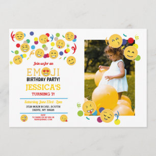 Invitation Photo heureuse d'amusement de l'anniversaire des