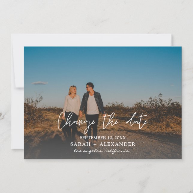 Invitation Photo - Horizontal Modifier la date (Devant)