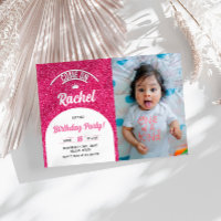 Invitation photo Hot Pink, Fashion Doll Party