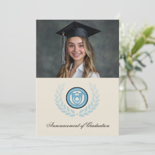 Invitation Photo Logo Annonces d'obtention du diplôme du coll