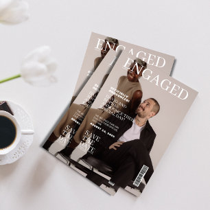 Invitation Photo Magazine couverture mariage enregistrer la d