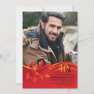 Invitation Photo Maple Leaf