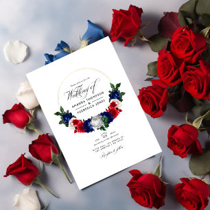 Invitation Photo Mariage américaine patriotique