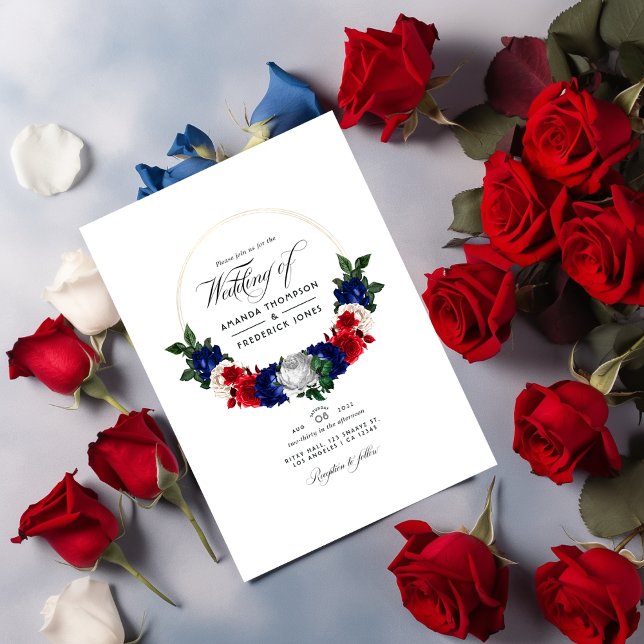 Invitation Photo Mariage américaine patriotique (Créateur téléchargé)