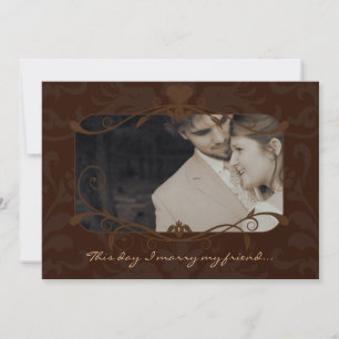 Invitation Photo Mariage Inviter à épouser mon ami-chocolat