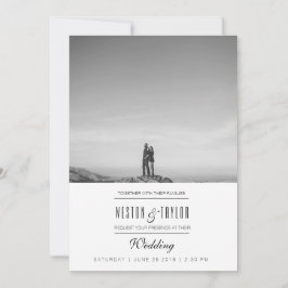 Invitation photo Mariage moderne et minimal
