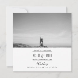 Invitation photo Mariage moderne et minimal