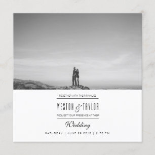 Invitation photo Mariage moderne et minimal