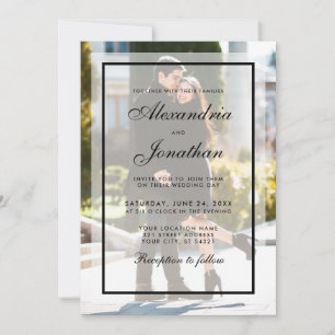 Invitation photo Mariage moderne - Superposition