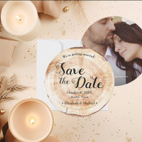 Photo Mariage rustique Wood Grain Enregistrer la d
