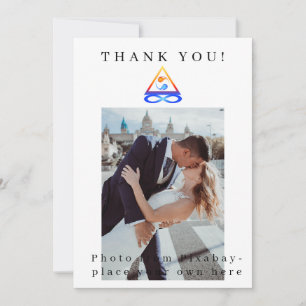 Invitation Photo Merci Mariage Card-Twin Flames-