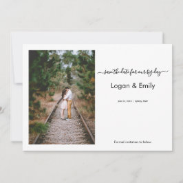 Invitation Photo minimaliste mariage moderne enregistrer la c