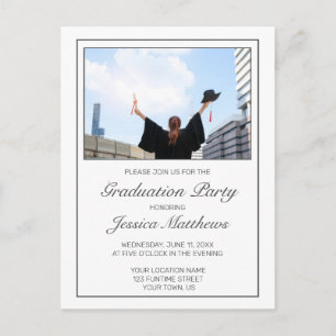 Invitation photo minimaliste moderne