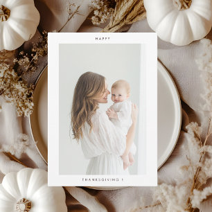 Invitation Photo minimaliste moderne Thanksgiving