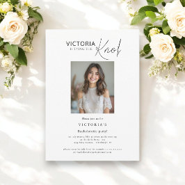 Invitation Photo minime je dingue la bachelorette de noeud