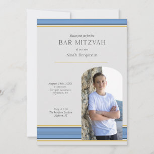 Invitation Photo Modern Bar Mitzvah