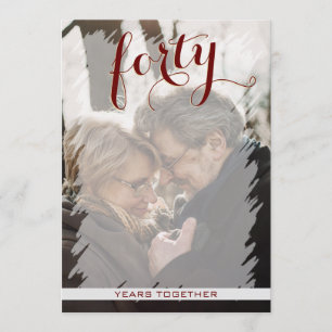 Invitation Photo moderne 40e anniversaire du Mariage
