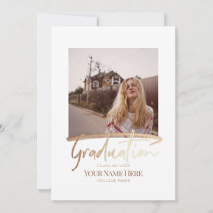 Invitation Photo Moderne Elegant Graduation