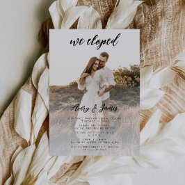 Invitation Photo moderne élégante Nous avons Eloped Elopement