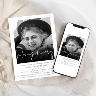 Invitation Photo Moderne En Mémoire Amoureuse