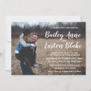 Invitation Photo moderne Forest Woods Mariage naturel
