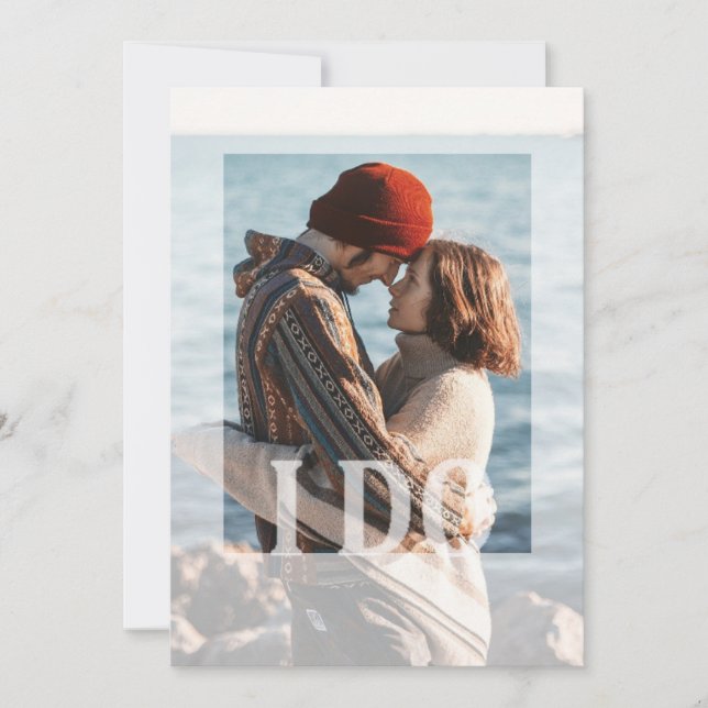 Invitation Photo moderne Je fais, Mariage Invite (Devant)