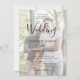 Invitation Photo moderne Mariage LGBTQ
